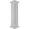 Ekena Millwork 10"W x 48"H Corner Newel Post with Panel, Flat Capital & Base Trim (Installation kit included) NWL10X48CPF0B0